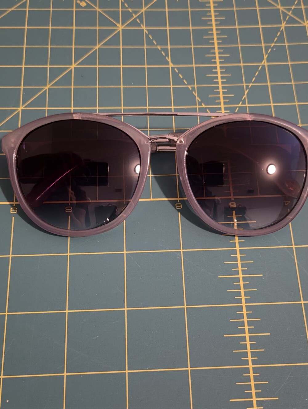 Fossil Women's Double Bridge Round Sunglasses in Smoke
